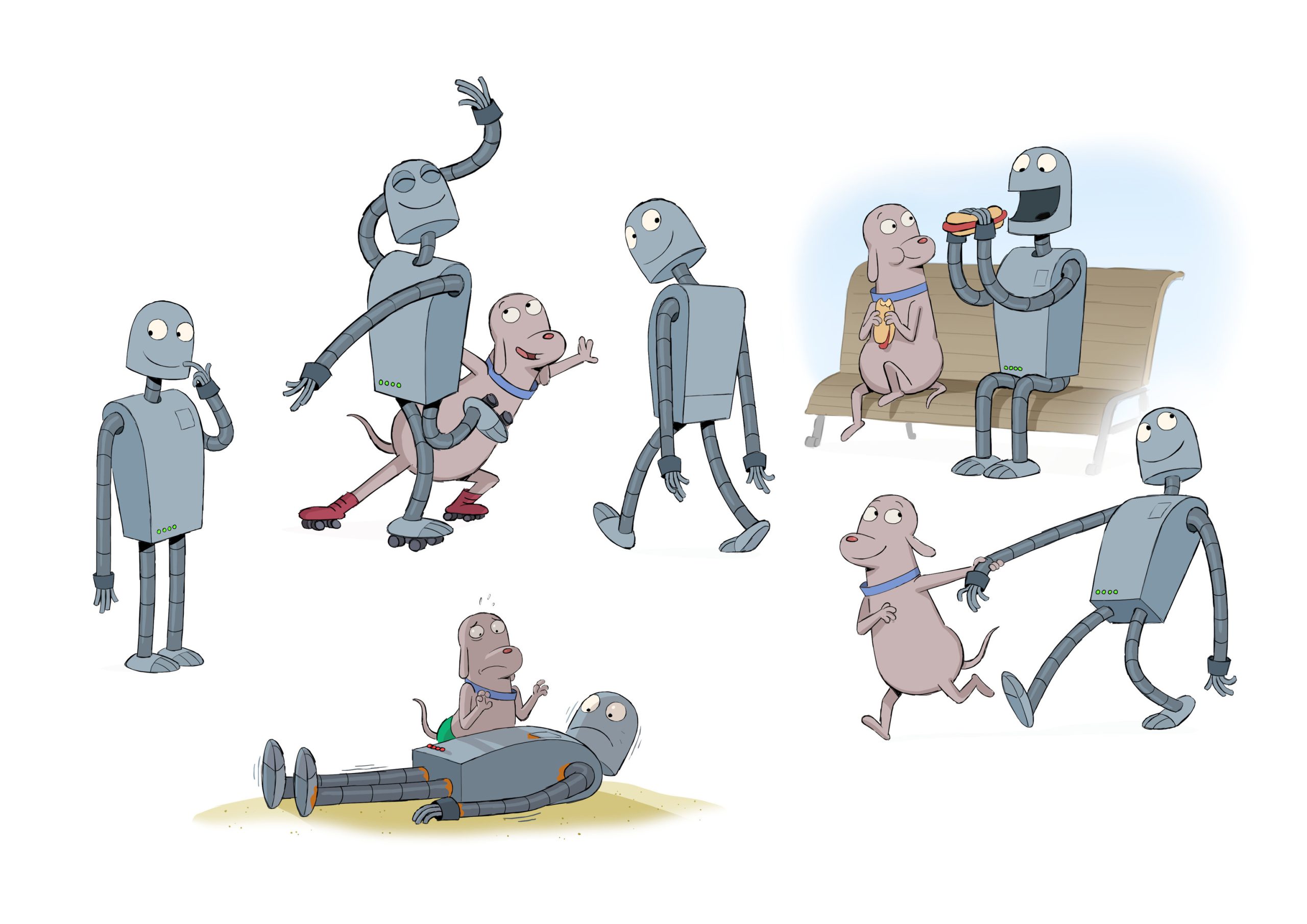 سگ و ربات در انیمیشن رویاهای ربات Robot Dreams 2023